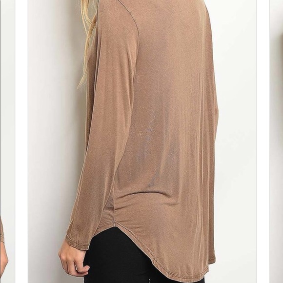 Criss cross mocha long sleeve - Picture 2 of 2